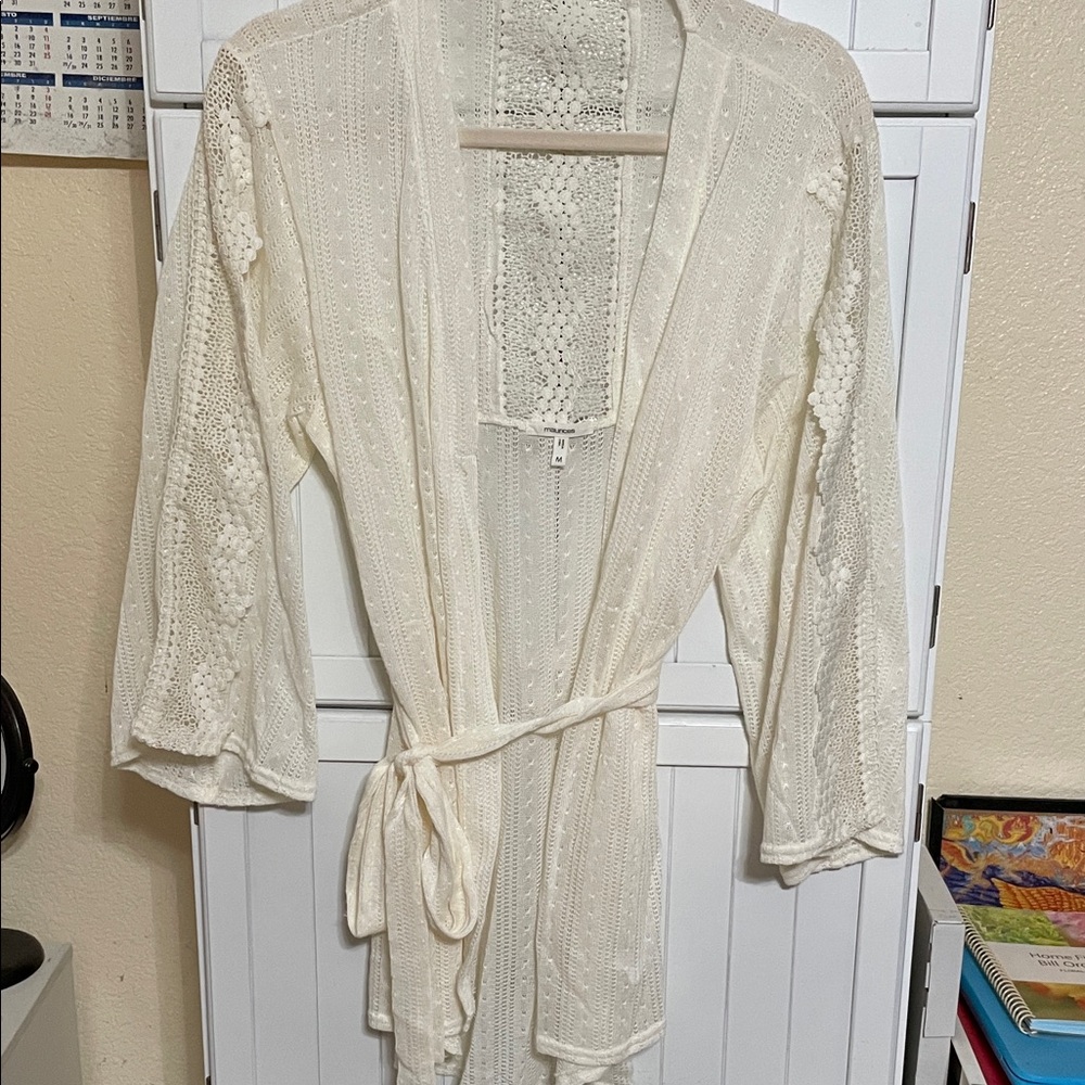 Maurices Ivory Knit Swim Coverup
